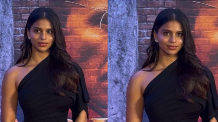 Suhana khan spotted with her 1.4cr luxury watch and an elegant black dress
